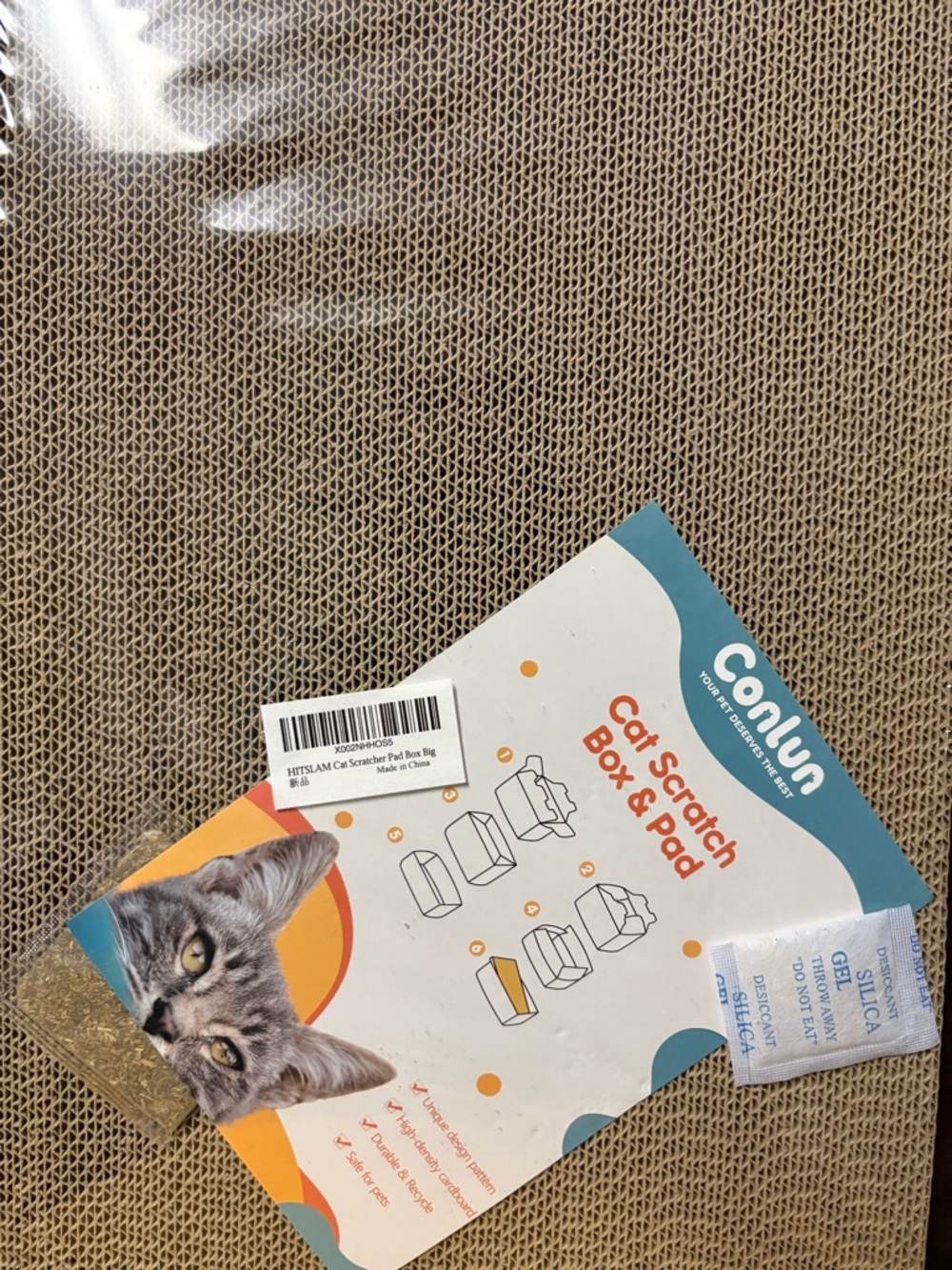 Cat Scratch Box & Pad in Tan